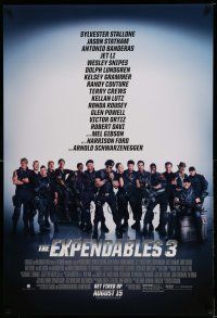 2c254 EXPENDABLES 3 advance 1sh '14 Sylvester Stallone, Mel Gibson, Jet Li & all-star cast!