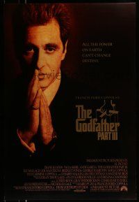2c311 GODFATHER PART III int'l DS 1sh '90 best image of Al Pacino, directed by Francis Ford Coppola!