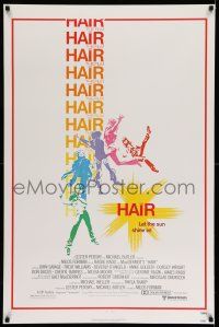 2c330 HAIR 1sh '79 Milos Forman, Treat Williams, musical, let the sun shine in!