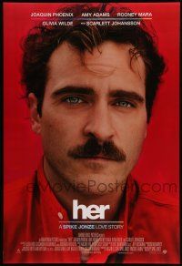2c359 HER advance DS 1sh '13 image of depressed Joaquin Phoenix in Spike Jonze love story!