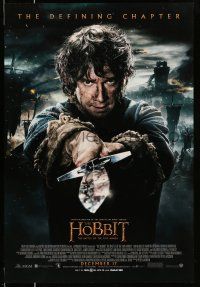 2c366 HOBBIT: THE BATTLE OF THE FIVE ARMIES int'l advance DS 1sh '14 Martin Freeman as Bilbo Baggins