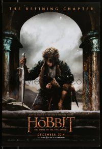 2c367 HOBBIT: THE BATTLE OF THE FIVE ARMIES teaser DS 1sh '14 Martin Freeman as Bilbo Baggins!