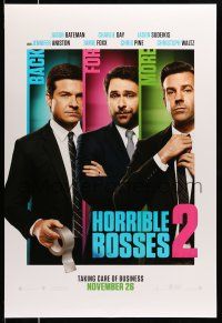 2c373 HORRIBLE BOSSES 2 teaser DS 1sh '14 Waltz, Foxx, Bateman, Day, Sudeikis, Aniston, Pine!