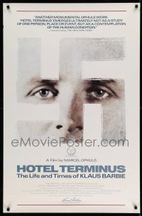 2c375 HOTEL TERMINUS 1sh '88 Marcel Ophuls directs the life of Klaus Barbie, swastika image!