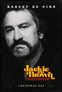 2c431 JACKIE BROWN teaser 1sh '97 Quentin Tarantino, cool close-up of Robert De Niro!
