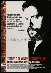 2c452 JUST AN AMERICAN BOY 1sh '03 cool image of musician & activist Steve Earle!