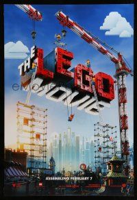 2c475 LEGO MOVIE teaser DS 1sh '14 the story of a nobody who saved everybody!