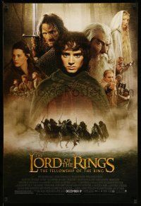 2c486 LORD OF THE RINGS: THE FELLOWSHIP OF THE RING advance 1sh '01 Tolkien, montage of top cast!