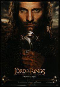 2c490 LORD OF THE RINGS: THE RETURN OF THE KING teaser DS 1sh '03 Mortensen as Aragorn!