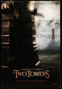 2c494 LORD OF THE RINGS: THE TWO TOWERS teaser DS 1sh '02 Peter Jackson & J.R.R. Tolkien epic!