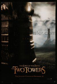 2c493 LORD OF THE RINGS: THE TWO TOWERS teaser 1sh '02 Peter Jackson & J.R.R. Tolkien epic!