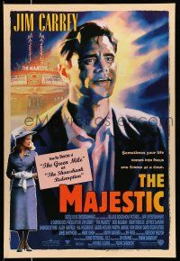 2c503 MAJESTIC int'l DS 1sh '01 great art of Jim Carrey, directed by Frank Darabont!