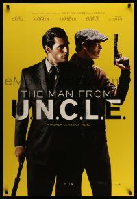 2c506 MAN FROM U.N.C.L.E. teaser DS 1sh '15 Guy Ritchie, Henry Cavill and Armie Hammer!