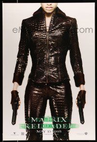2c517 MATRIX RELOADED teaser DS 1sh '03 cool image of Jada Pinkett Smith as Niobe!