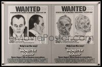 2c549 MONSTER SQUAD advance 1sh '87 wacky mugshot images of Dracula & the Mummy!
