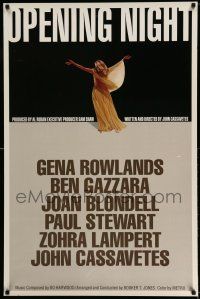 2c588 OPENING NIGHT 1sh '77 John Cassavetes, Gena Rowlands, Ben Gazzara