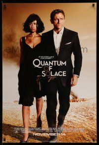 2c626 QUANTUM OF SOLACE advance DS 1sh '08 Daniel Craig as James Bond, sexy Olga Kurylenko!