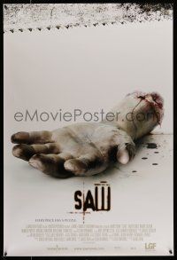 2c675 SAW int'l 1sh '04 Cary Elwes, Danny Glover, Monica Potter, gory image of arm!