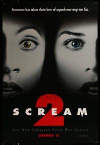 2c683 SCREAM 2 teaser 1sh '97 Wes Craven directed, Neve Campbell, Courteney Cox