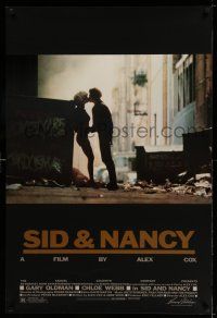 2c695 SID & NANCY foil 1sh '86 Gary Oldman & Chloe Webb, punk rock, directed by Alex Cox!