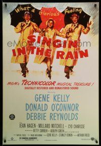 2c699 SINGIN' IN THE RAIN DS 1sh R00 Gene Kelly, Donald O'Connor, Debbie Reynolds, classic musical!