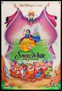 2c705 SNOW WHITE & THE SEVEN DWARFS DS 1sh R93 Walt Disney animated cartoon fantasy classic!