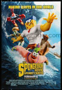 2c714 SPONGEBOB MOVIE: SPONGE OUT OF WATER advance DS 1sh '15 wacky image surfing with cast!