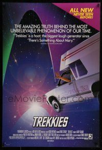 2c791 TREKKIES DS 1sh '99 Star Trek fan documentary, wacky truck-in-space art!