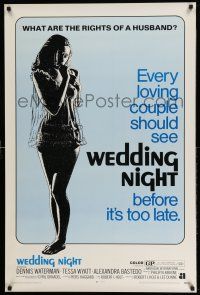 2c814 WEDDING NIGHT 1sh '70 what are the rights of a husband, sexy newlywed in lingerie!
