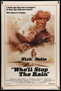 2c823 WHO'LL STOP THE RAIN 1sh '78 artwork of Nick Nolte & Tuesday Weld by Tom Jung!