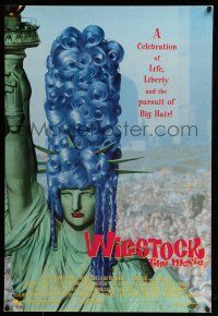 2c824 WIGSTOCK DS 1sh '95 drag queen festival documentary, wild image of Statue of Liberty w/wig!