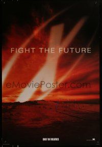 2c838 X-FILES style C int'l teaser DS 1sh '98 David Duchovny, Gillian Anderson, Fight the Future!