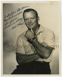 2d0451 ALDO RAY signed 8.25x10 still '50s great seated portrait with a nice inscription!