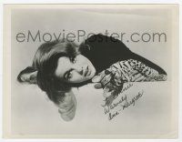 2d0459 ANN-MARGRET signed deluxe 7.75x10 still '60s great portrait of the sexy star w/ ocelot cub!