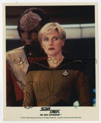 2d0734 DENISE CROSBY signed color 8x10 REPRO still '94 c/u from Stark Trek The Next Generation!