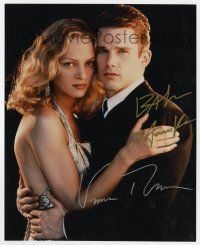 2d0754 GATTACA signed color 8x10 REPRO still '00s by BOTH Uma Thurman AND Ethan Hawke!