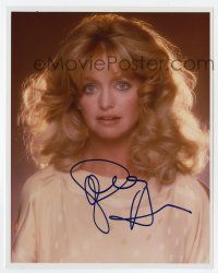 2d0762 GOLDIE HAWN signed color 8x10 REPRO still '90s wonderful close image of the sexy blonde!