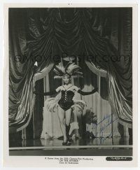 2d0496 GWEN VERDON signed 8.25x10 still '58 performing on stage in skimpy outfit in On the Riviera!