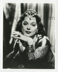 2d1032 HEDY LAMARR signed 8x10 REPRO still '80s sexy posed portrait from Samson and Delilah!