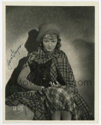2d0506 JANET GAYNOR signed deluxe 8x10.25 still '30s wonderful portrait with her dog by Hal Phyfe!