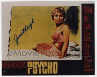 2d0781 JANET LEIGH signed color 8x10 REPRO still '90s on a sexy lobby card image from Psycho!