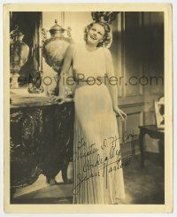 2d0508 JEAN HARLOW signed deluxe 8.25x11 still '35 by her mother, laughing portrait!