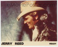2d0785 JERRY REED signed color 8x10 publicity still '83 great portrait of the country music singer!
