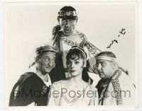 2d1059 JOE DERITA signed 8x10 REPRO still '61 w/Moe,Larry & sexy girl in Three Stooges Meet Hercules