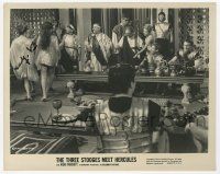 2d0511 JOE DERITA signed 8x10 still '61 with Moe & Larry in The Three Stooges Meet Hercules!