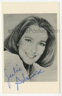 2d0658 JULIE ADAMS signed 3.5x5.5 publicity still '80s great smiling portrait of the pretty actress!
