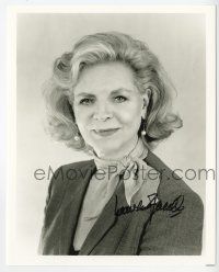 2d1074 LAUREN BACALL signed 8x10 REPRO still '80s smiling portrait w/scarf later in her career!