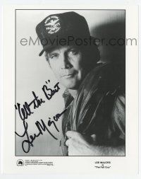 2d1077 LEE MAJORS signed 8x10 REPRO still '90s great close portrait from The Fall Guy!