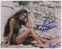 2d0829 LINDA HARRISON signed color 8x10 REPRO still '90s c/u as sexy Nova in Planet of the Apes!