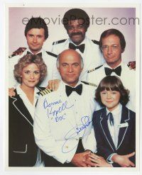 2d0833 LOVE BOAT signed color 8x10 REPRO still '90s by BOTH Bernie Kopell AND Jill Whelan!